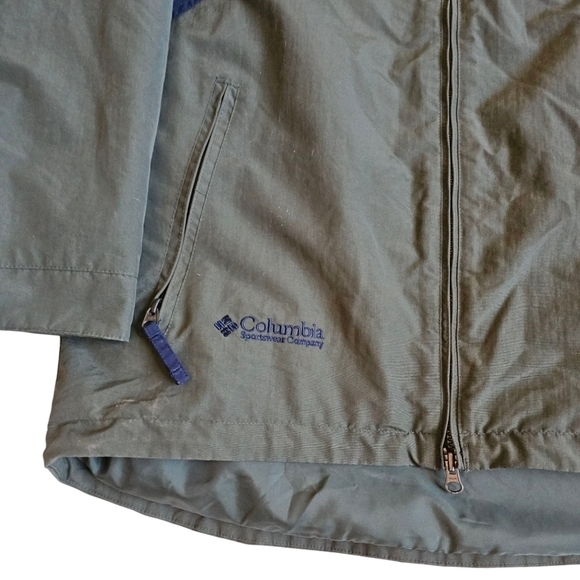 Columbia Green and Navy Winter Jacket with Hood - Picture 4 of 11